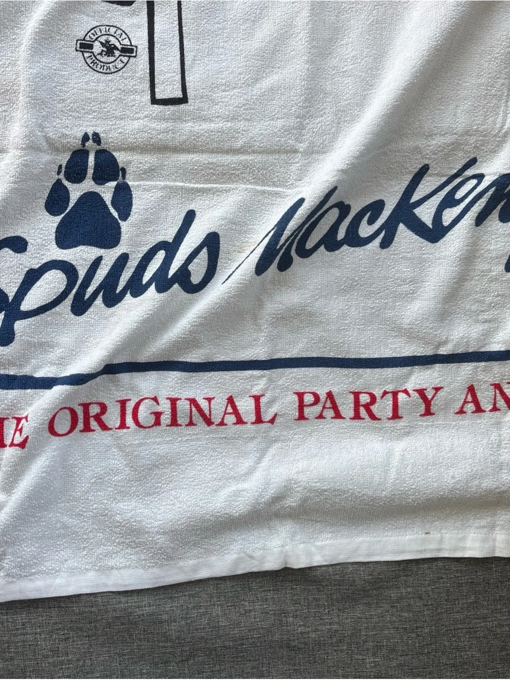 New rare 80s 1980 Bud Light Spuds Mackenzie Beach Towel vintage collectible